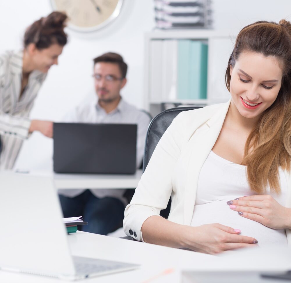 Pregnant woman at work