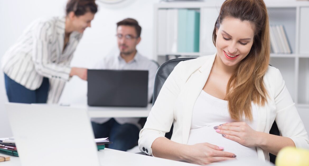 Pregnant woman at work
